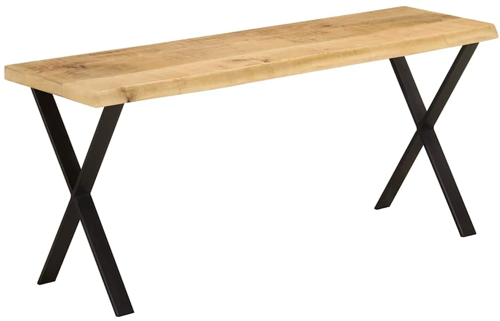 Suoliukas su gyvu kraštu, 105cm, mango medienos masyvas