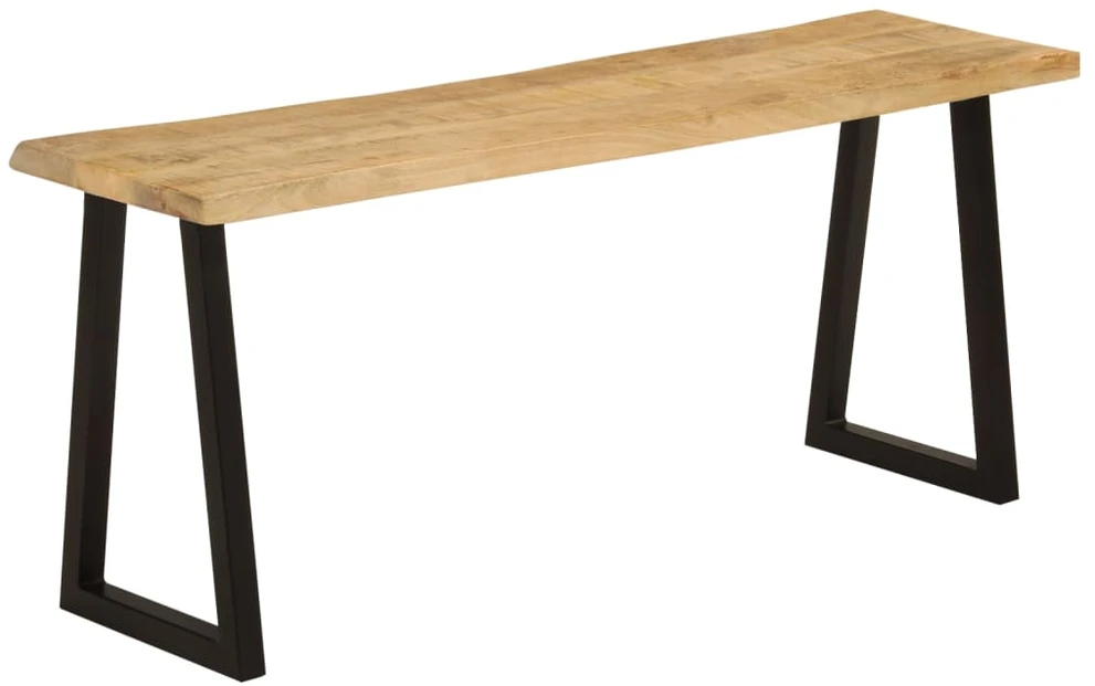 Suoliukas su gyvu kraštu, 105cm, mango medienos masyvas
