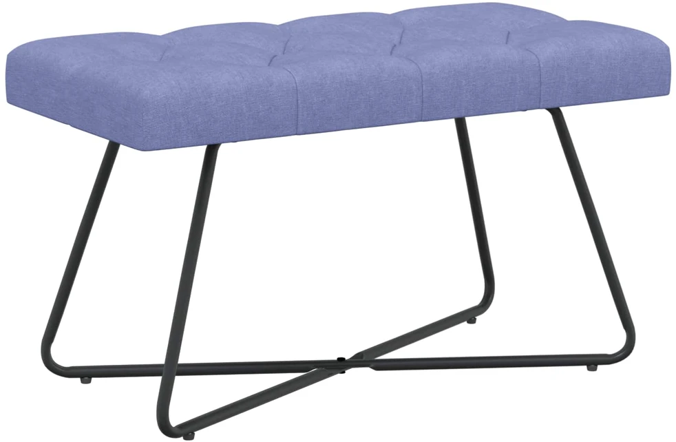 Suoliukas su mygtukų įsiuvais Džinsinės mėlynos 80 x 40 x 46 cm