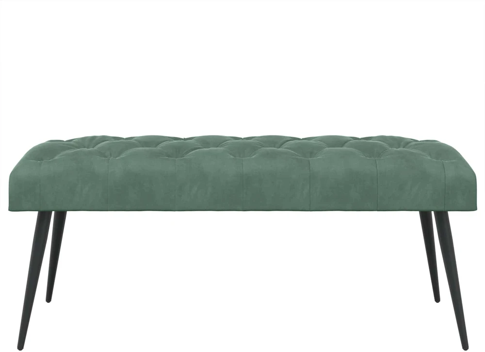 Suoliukas su mygtukų įsiuvais Jūrinė žalia 110 x 40 x 46 cm