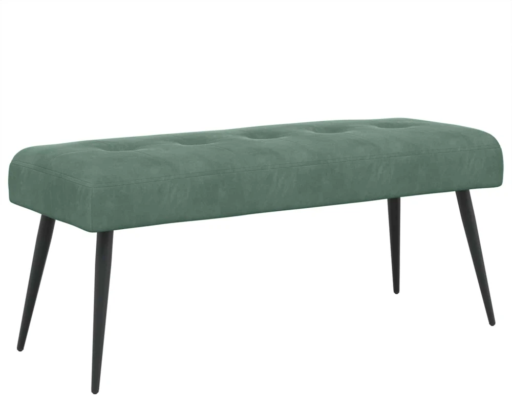 Suoliukas su mygtukų įsiuvais Jūrinė žalia 110 x 40 x 46 cm