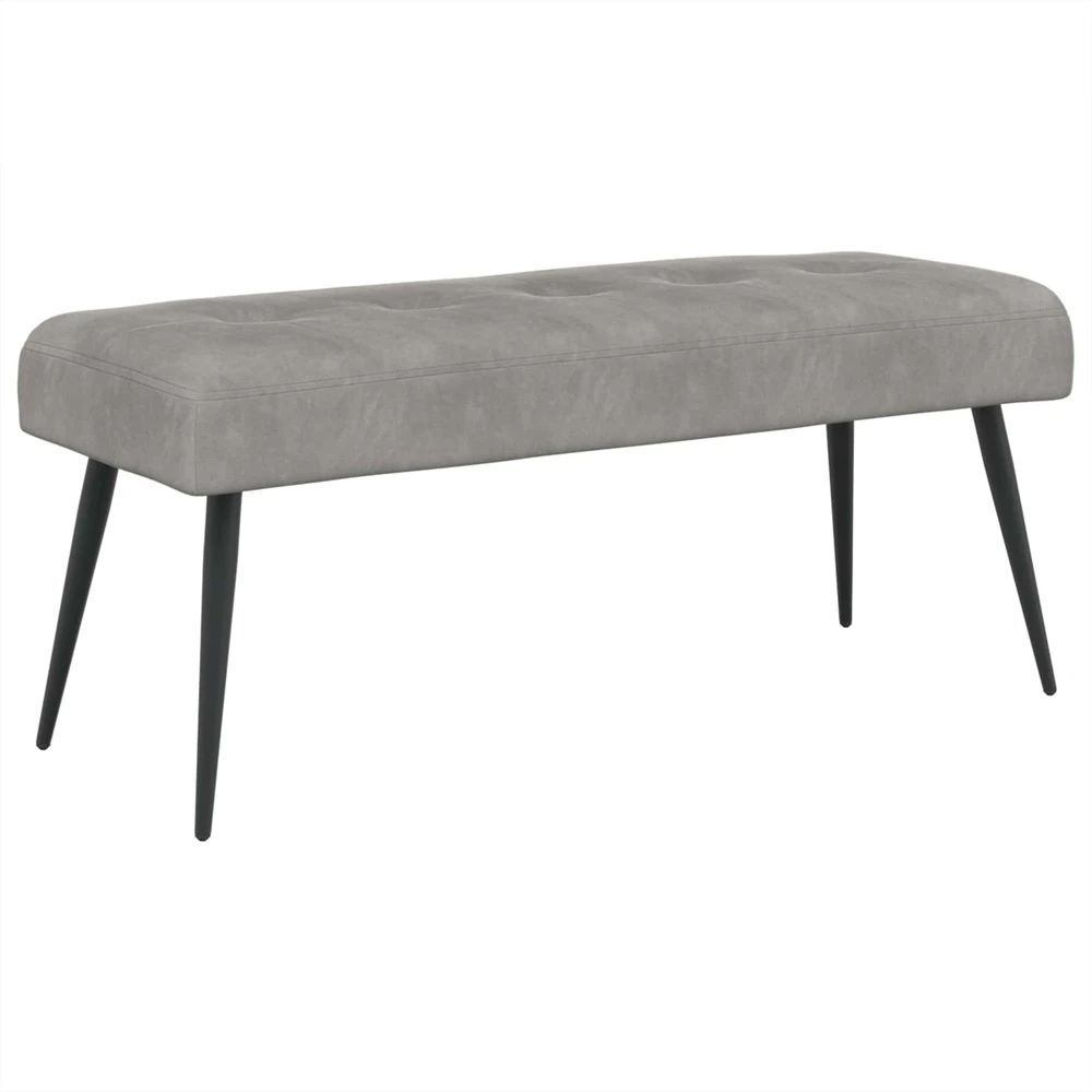 Suoliukas su mygtukų įsiuvais Šviesiai pilka 110 x 40 x 46 cm