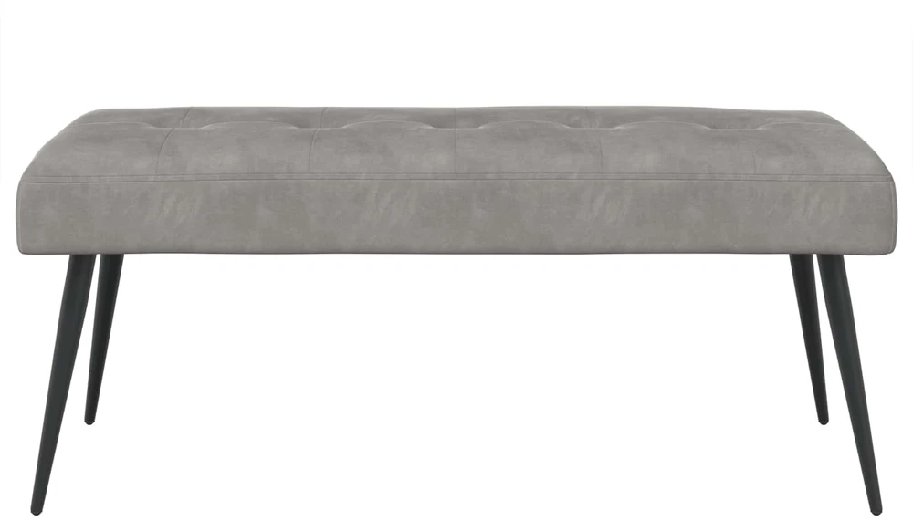 Suoliukas su mygtukų įsiuvais Šviesiai pilka 110 x 40 x 46 cm