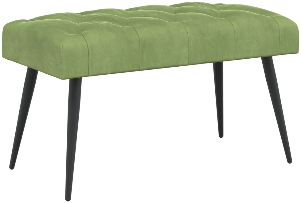 Suoliukas su mygtukų įsiuvais Šviesiai žalia 80 x 40 x 46 cm