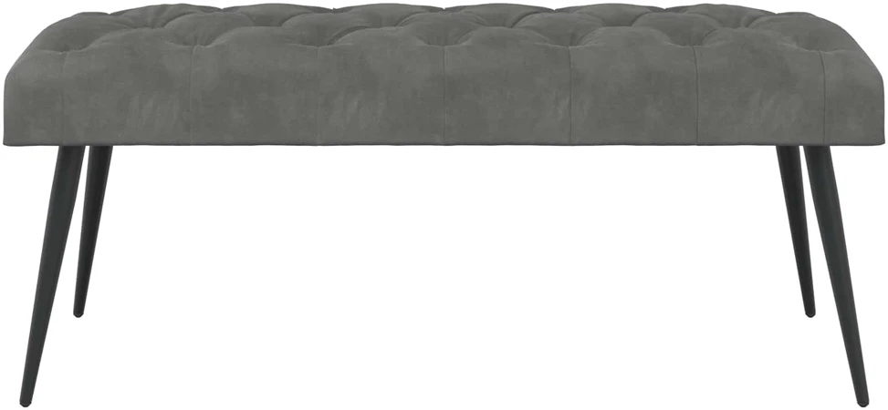 Suoliukas su mygtukų įsiuvais Tamsiai pilka 110 x 40 x 46 cm