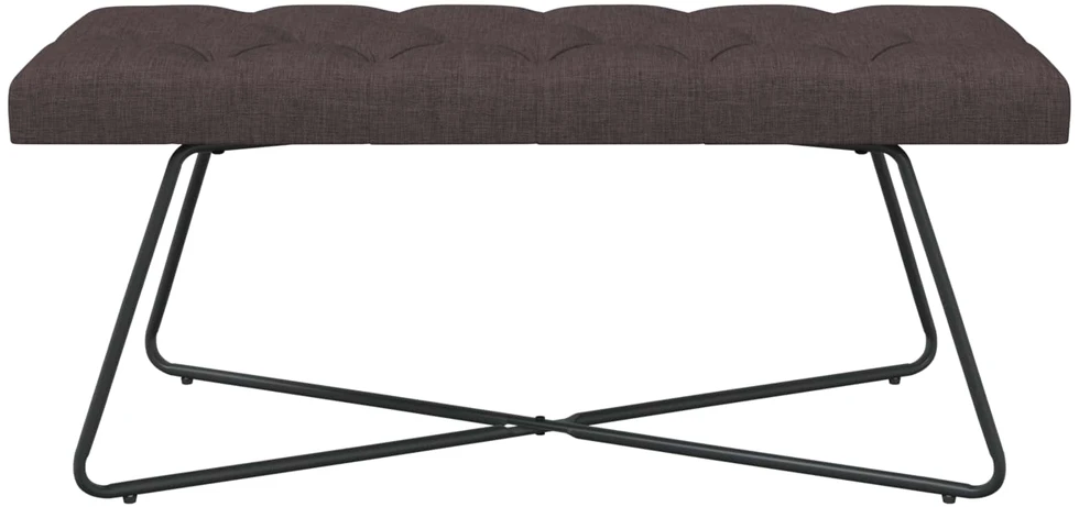Suoliukas su mygtukų įsiuvais Tamsiai rudas 110 x 40 x 46 cm