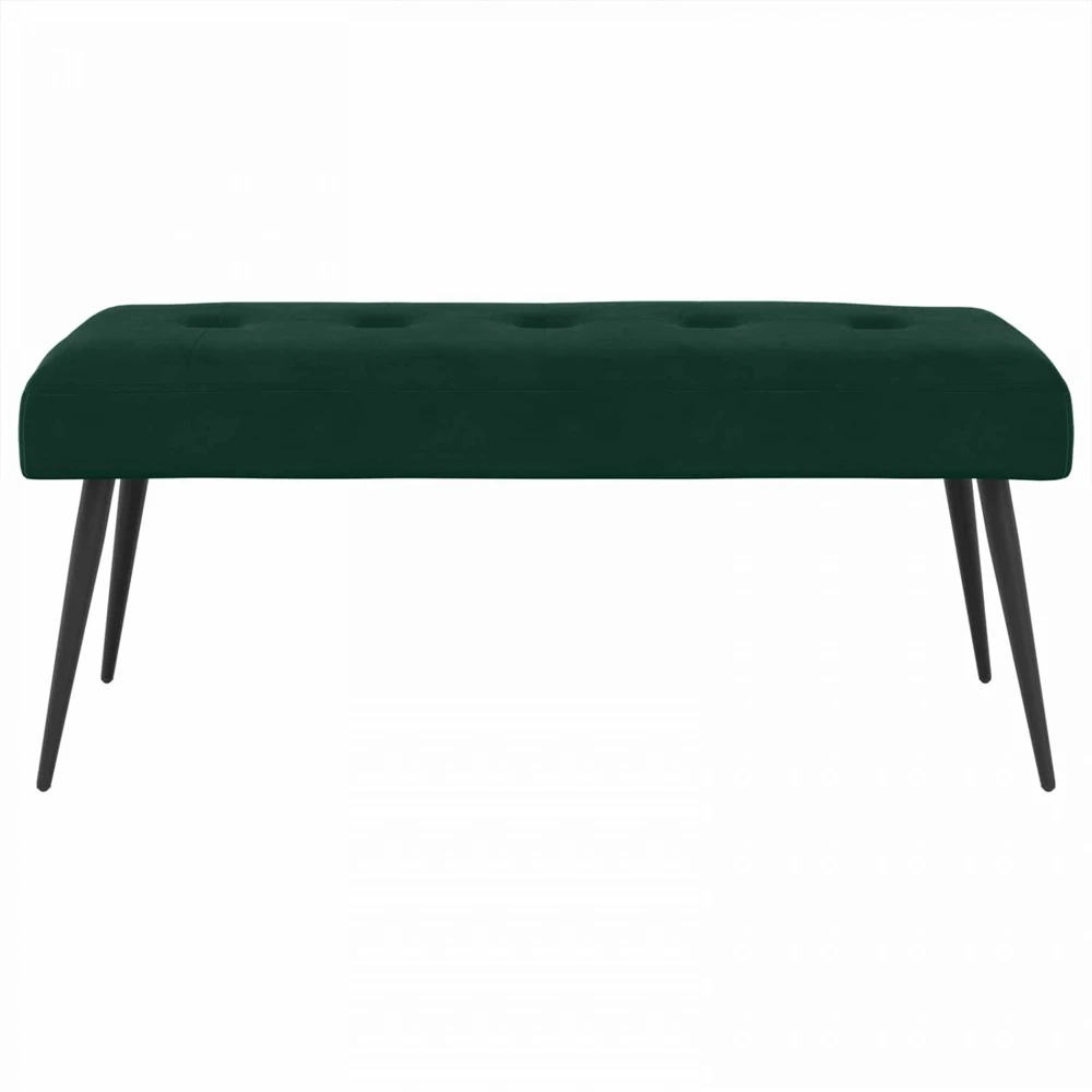 Suoliukas su mygtukų įsiuvais Tamsiai žalia 110 x 40 x 46 cm