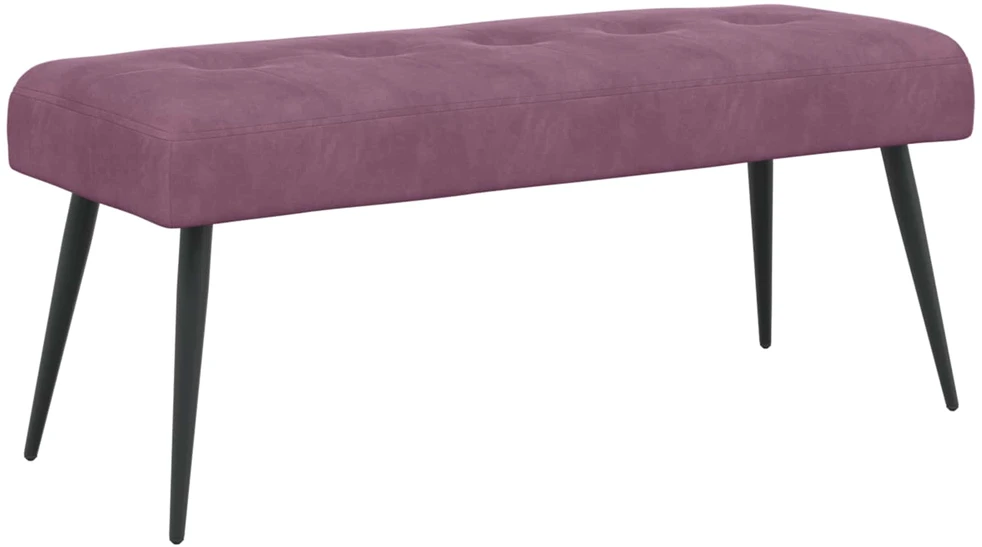 Suoliukas su mygtukų įsiuvais Violetinė 110 x 40 x 46 cm