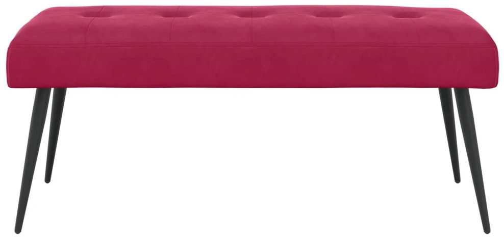 Suoliukas su mygtukų įsiuvais Vyno raudona 110 x 40 x 46 cm