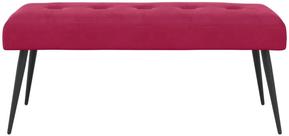 Suoliukas su mygtukų įsiuvais Vyno raudona 110 x 40 x 46 cm