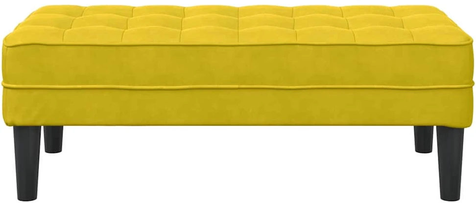 suoliukas su pagalve Geltona 113 x 57 x 39 cm Aksomas