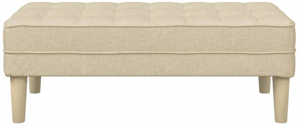 suoliukas su pagalve Kreminė 113 x 57 x 39 cm audinys