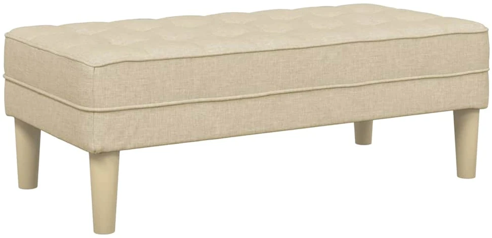 suoliukas su pagalve Kreminė 113 x 57 x 39 cm audinys