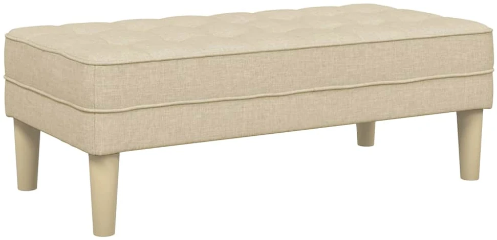 suoliukas su pagalve Kreminė 113 x 57 x 39 cm audinys