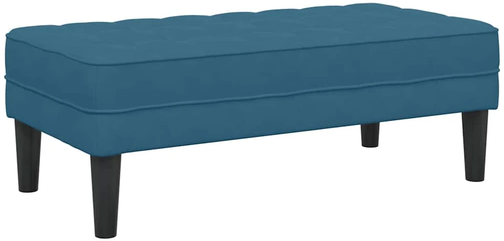 suoliukas su pagalve Mėlyna 113 x 57 x 39 cm Aksomas