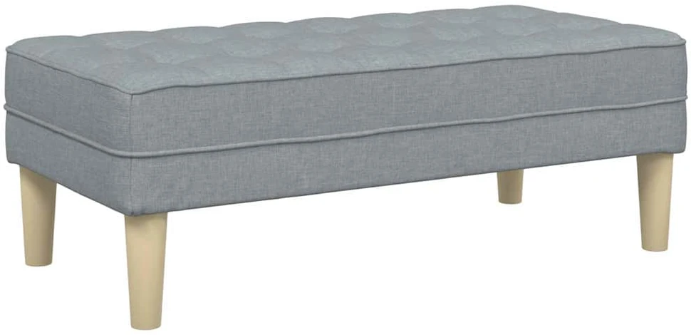 suoliukas su pagalve Šviesiai pilka 113 x 57 x 39 cm audinys