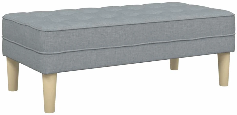 suoliukas su pagalve Šviesiai pilka 113 x 57 x 39 cm audinys