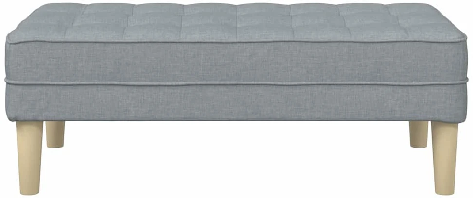 suoliukas su pagalve Šviesiai pilka 113 x 57 x 39 cm audinys