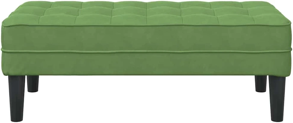 suoliukas su pagalve Šviesiai žalia 113 x 57 x 39 cm Aksomas