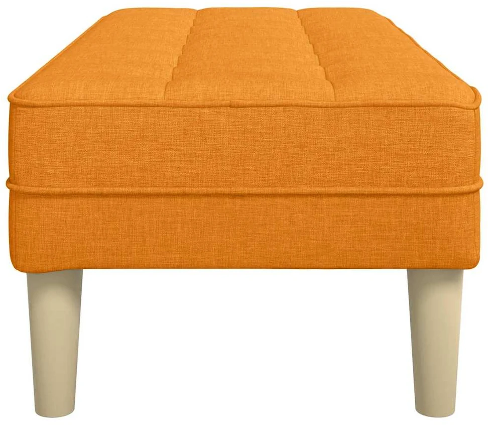 suoliukas su pagalve Tamsiai geltona 113 x 57 x 39 cm audinys