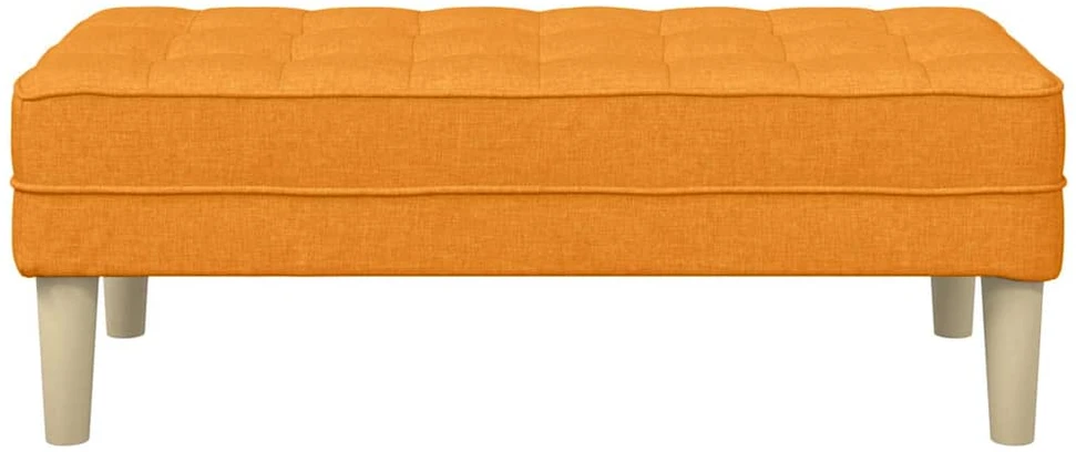 suoliukas su pagalve Tamsiai geltona 113 x 57 x 39 cm audinys