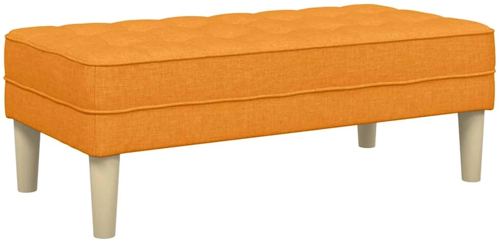 suoliukas su pagalve Tamsiai geltona 113 x 57 x 39 cm audinys