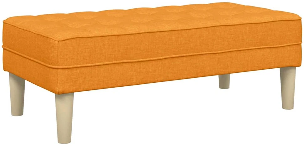 suoliukas su pagalve Tamsiai geltona 113 x 57 x 39 cm audinys