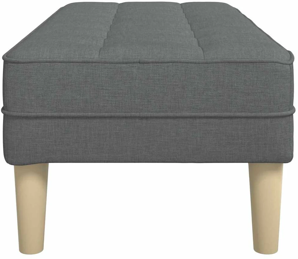 suoliukas su pagalve Tamsiai pilka 113 x 57 x 39 cm audinys