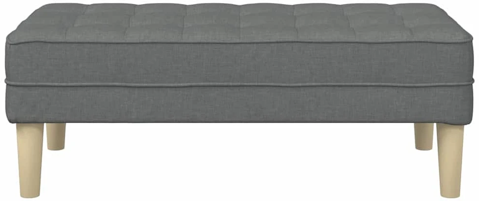 suoliukas su pagalve Tamsiai pilka 113 x 57 x 39 cm audinys