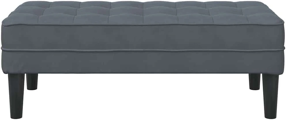 suoliukas su pagalve Tamsiai pilka 113 x 57 x 39 cm Aksomas