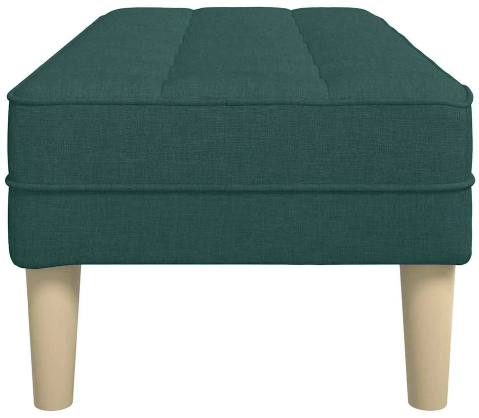 suoliukas su pagalve Tamsiai žalia 113 x 57 x 39 cm audinys