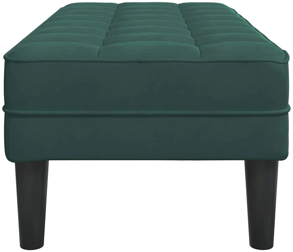 suoliukas su pagalve Tamsiai žalia 113 x 57 x 39 cm Aksomas