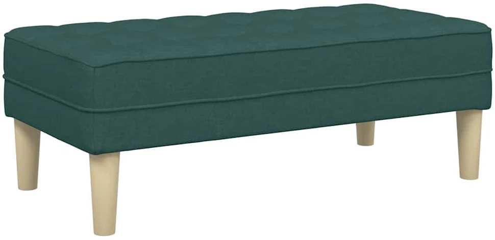 suoliukas su pagalve Tamsiai žalia 113 x 57 x 39 cm audinys