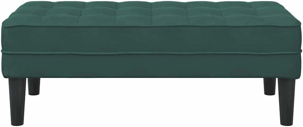 suoliukas su pagalve Tamsiai žalia 113 x 57 x 39 cm Aksomas