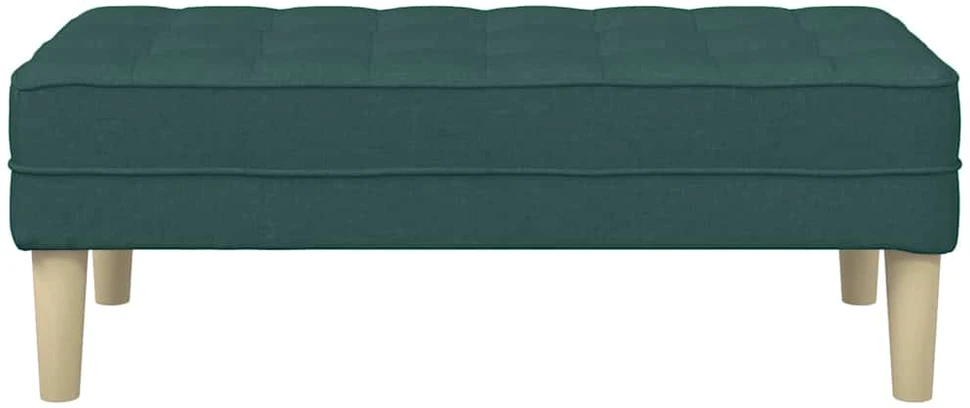 suoliukas su pagalve Tamsiai žalia 113 x 57 x 39 cm audinys