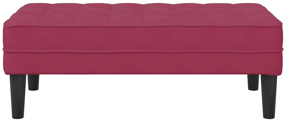 suoliukas su pagalve Vyno raudona 113 x 57 x 39 cm Aksomas