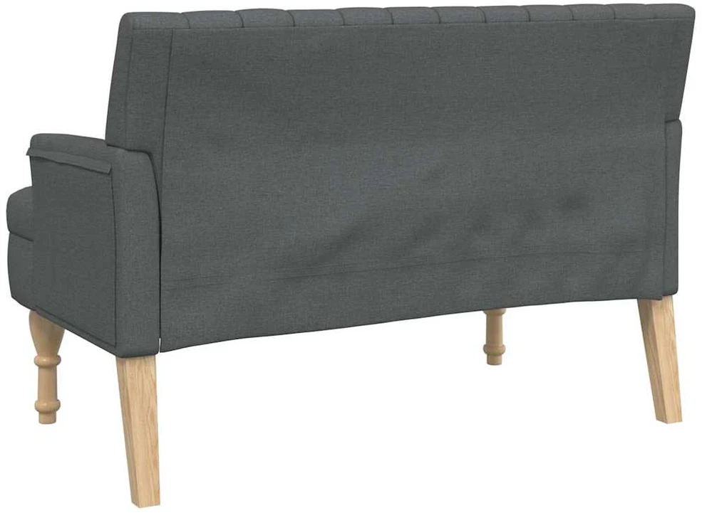 Suoliukas su pagalvėlėmis, pilkas, 113x64,5x75,5cm, audinys