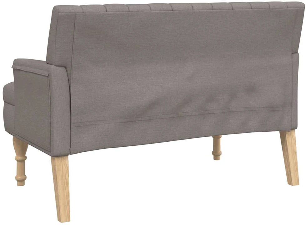Suoliukas su pagalvėlėmis, taupe, 113x64,5x75,5cm, audinys