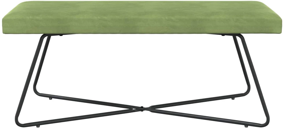 suoliukas Šviesiai žalia 110 x 40 x 45 cm Aksomas