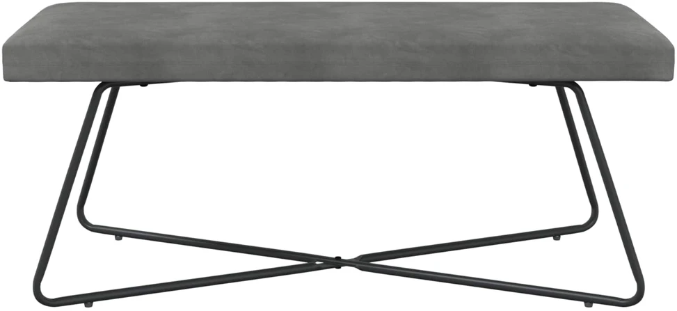 suoliukas Tamsiai pilka 110 x 40 x 45 cm Aksomas