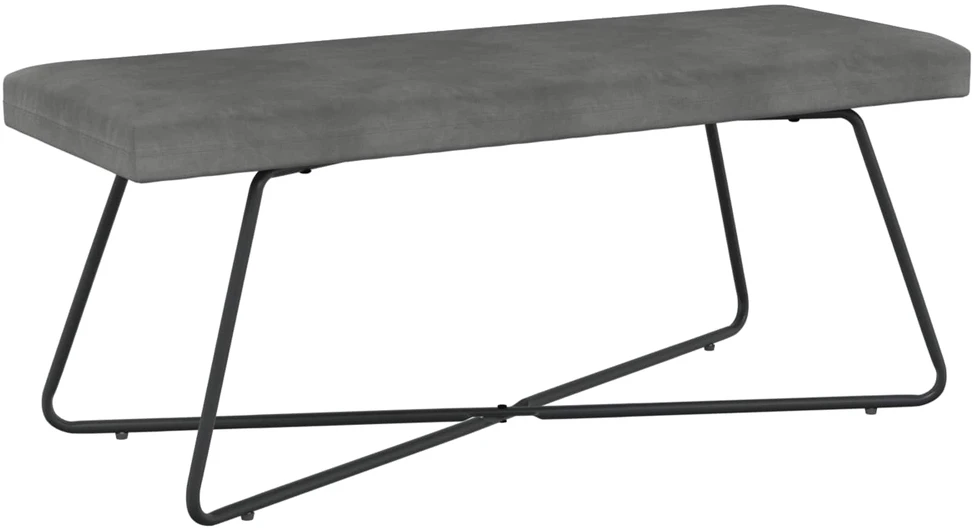 suoliukas Tamsiai pilka 110 x 40 x 45 cm Aksomas