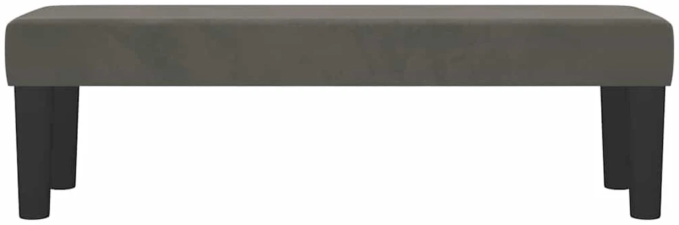 Suoliukas, tamsiai pilkos spalvos, 100x30x30cm, aksomas