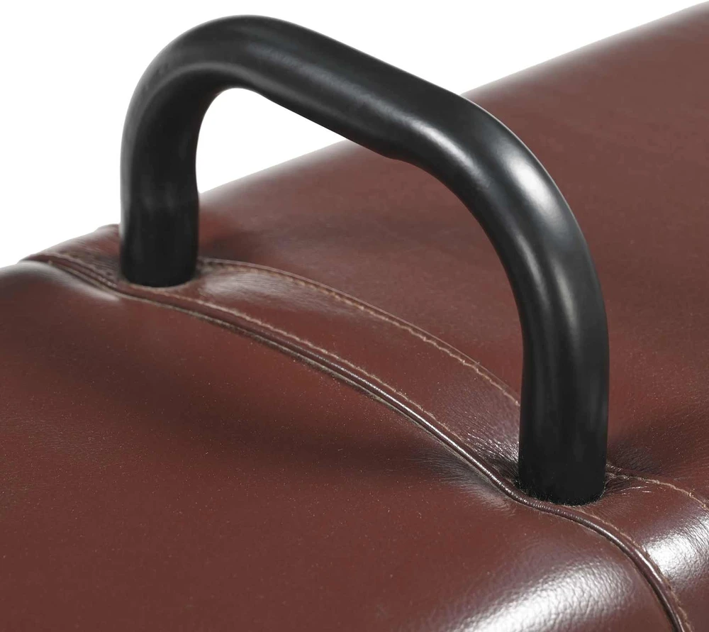 suoliukas Tamsiai rudas 110 x 30 x 45 cm Tikra oda