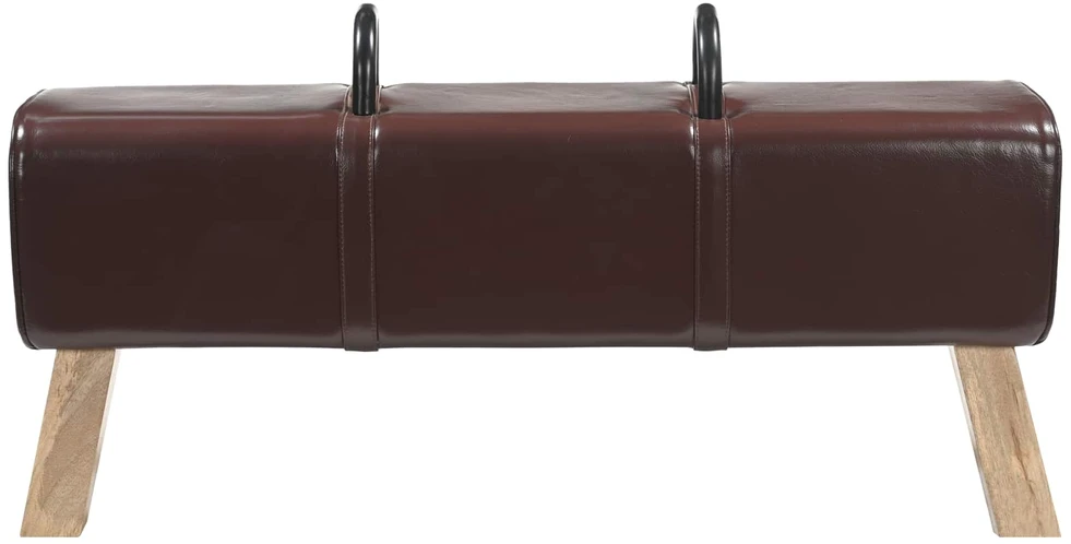 suoliukas Tamsiai rudas 110 x 30 x 45 cm Tikra oda