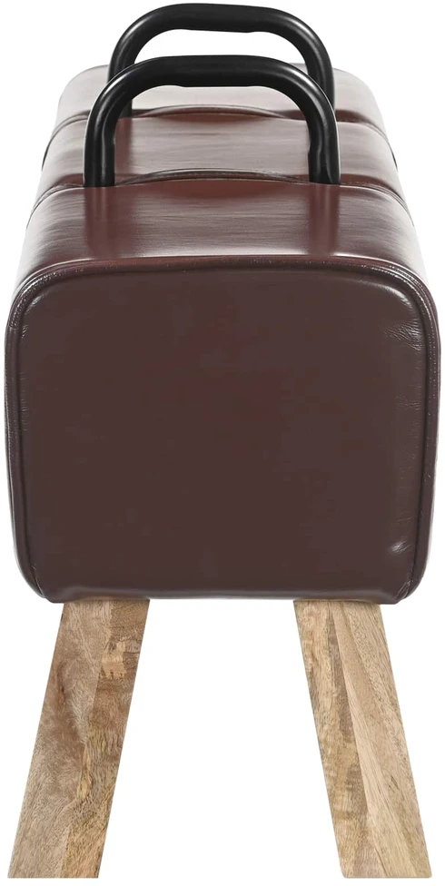 suoliukas Tamsiai rudas 110 x 30 x 45 cm Tikra oda