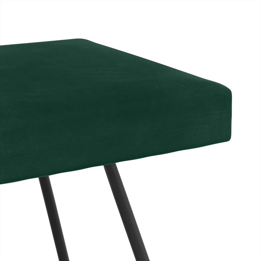 suoliukas Tamsiai žalia 110 x 40 x 45 cm Aksomas