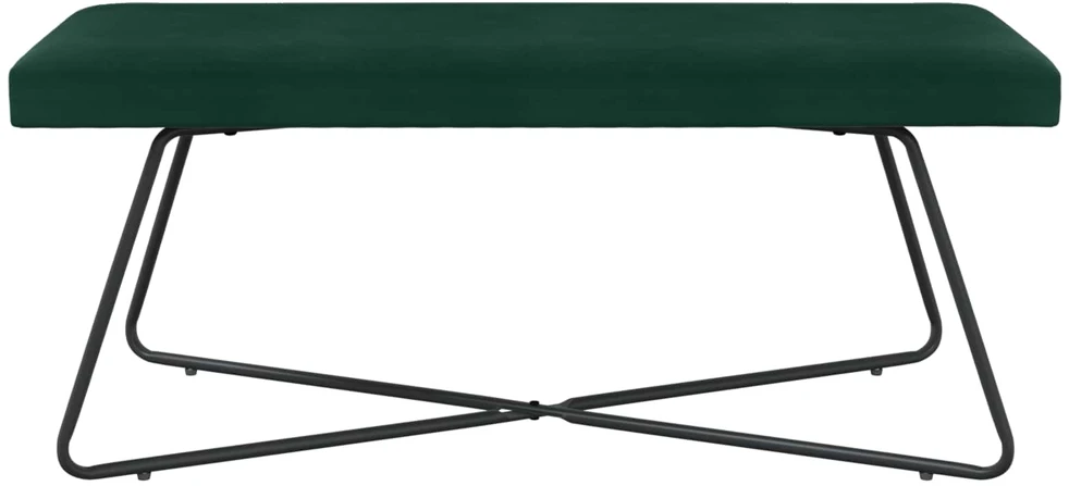 suoliukas Tamsiai žalia 110 x 40 x 45 cm Aksomas
