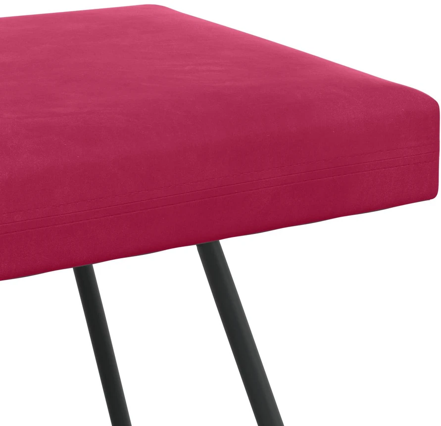 suoliukas Vyno raudona 110 x 40 x 45 cm Aksomas