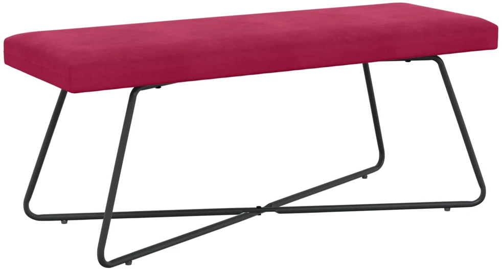 suoliukas Vyno raudona 110 x 40 x 45 cm Aksomas