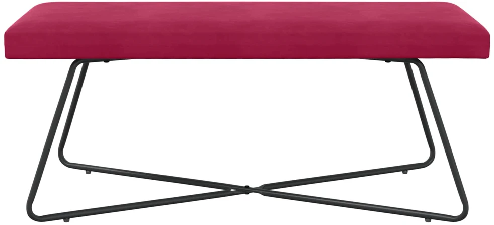 suoliukas Vyno raudona 110 x 40 x 45 cm Aksomas